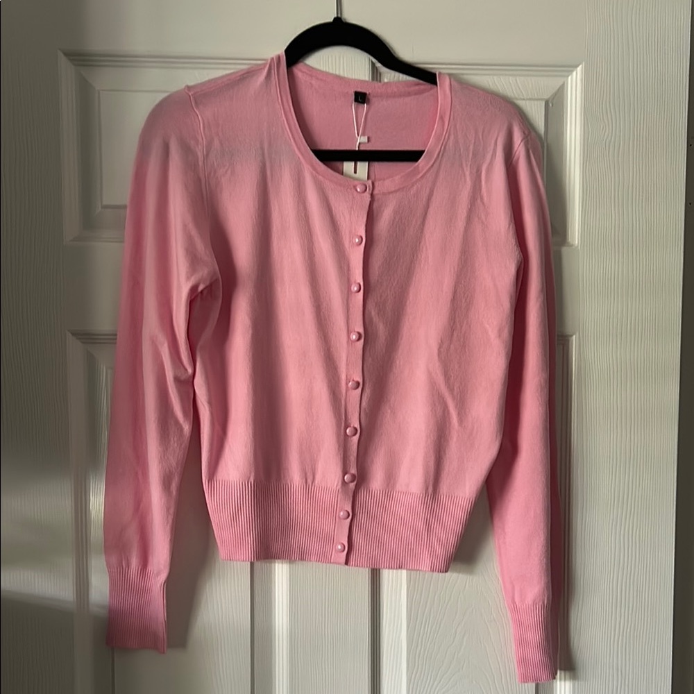 Barbie Pink Cardigan Sweater